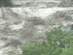 Raging River Flash Flood After Hurricane Stock Footage