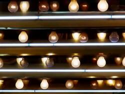 Neon and Bulbs Stock Footage