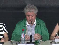 INTERVIEW: (in Spanish with English translation following) Pedro Almodovar on the genesis of the film (Footage by WireImage Video/GettyImages) Stock Footage