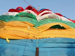 Tibet prayer flags Stock Footage