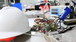 Engineer working at electronics industry Stock Footage