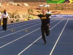 Prince Harry in sprint race with Usain Bolt News Clip