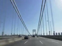 George Washington Bridge drive shot Stock Footage