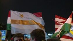 CLEAN : Football Hungary fans protest News Clip