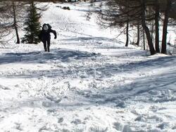 HD: Hiking In The Snow Stock Footage