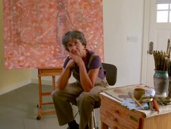 MS ZI Portrait of woman in studio / Tivoli, New York, United States Stock Footage