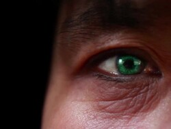 green eye of old person Stock Footage