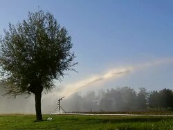 irrigation with cannon Stock Footage
