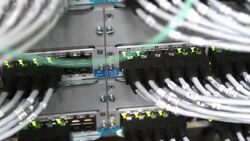 HUB Cable Network Tilt Up Stock Footage