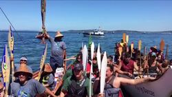 Dozens of canoes arrive for Native American celebration News Clip