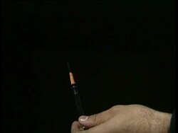 Close-ups of drug use Stock Footage