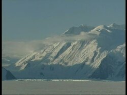WA snow covered mountain, edited sequence, Antarctica Stock Footage