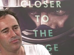 INTERVIEW Richard De Aragues on how he thinks the riders are modern day gladiators at the TT3D: Closer to the Edge Interviews at London England. (Footage by WireImage Video/GettyImages) Stock Footage