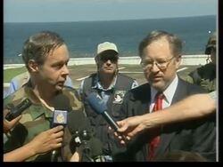 VOICER American military team arrives in Monrovia News Clip