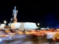Religion Crowd walking with Candle Light Stock Footage