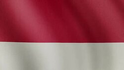 Flag of  Indonesia winding Stock Footage
