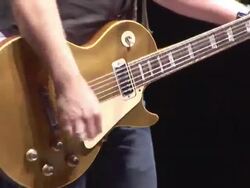 Guitarist plays Electric guitar at live concert / gig Stock Footage
