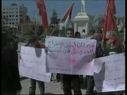 Demonstration in support of missing BBC journalist Alan Johnston News Clip