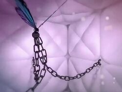 butterfly trapped in a prison with chains Stock Footage