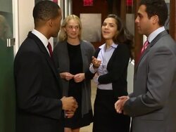 Office Flirtations Stock Footage