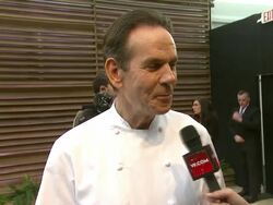 INTERVIEW - Thomas Keller at the 2014 Vanity Fair Oscar Party Hosted By Graydon Carter Stock Footage