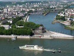 WS View of city / Koblenz, Rhineland-Palatinate, Germany Stock Footage