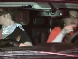 Chris Colfer as a Guillotine with Chord Overstreet Stock Footage