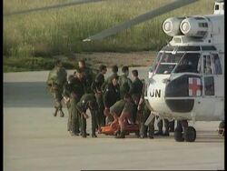 Croatia - UK Troops/French Casualty Transport News Clip