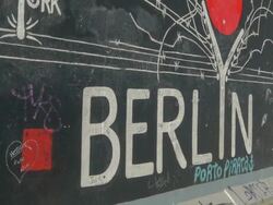 Berlin Wall, Grafitti, Murals, ZO Stock Footage