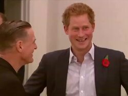 Prince Harry attends an exhibition by singer and photographer Bryan Adams. News Clip