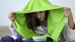 Inhaling with herbs Stock Footage