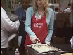 Los Angeles Mission Thanksgiving Stock Footage