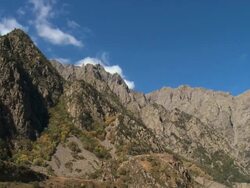 WS T/L View of Caucasus mountains / Georgia  Stock Footage