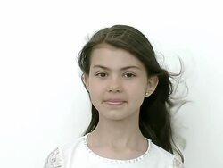 Girl in white Stock Footage