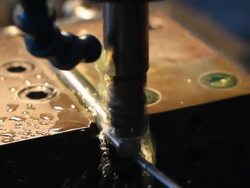 HD : Cnc Machine With Coolant Spray Stock Footage