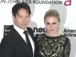 Anna Paquin, Stephen Moyer at Elton John Aids Foundation Celebrates 20th Annual Academy Awards Viewing Party Stock Footage
