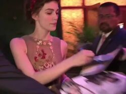 Keira Knightley greets fans at Rosa Mexicano in Lo Stock Footage
