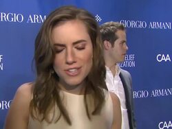 INTERVIEW - Allison Williams on supporting the cause, the new season of 'Girls' and being excited for the Golden Globes at 3rd Annual Sean Penn & Friends 'Help Haiti Home' Gala Presented By Giorgio Armani To Benefit J/P Haitian Relief Organization Stock Footage