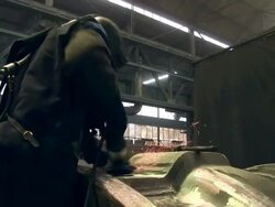 MS Worker cleaning work pieces at foundry / Junckerath, North Rhine-Westphalia, Germany  Stock Footage