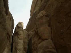High walls of sandstone fins. Stock Footage