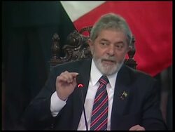 Presidents Garcia and Lula meet after summit News Clip