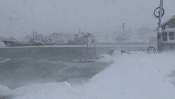 Blizzard, Snow Storm, Blowing Snow - Plymouth, Massachusetts Stock Footage