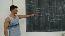 Trainer describes crossfit training plan Stock Footage