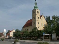 WS View of church in center of small town / Rovinj, Croatia    Stock Footage