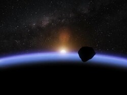 MS Shot of Meteor falling to earth / Bergen, Hordaland, Norway Stock Footage