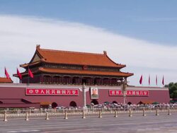 T/L WS ZI Tiananmen Square / Beijing, China Stock Footage