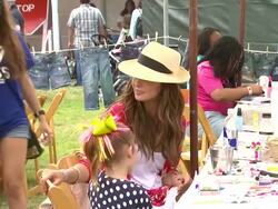 Ali Landry (R) at the Elizabeth Glaser Pediatric AIDS Foundation's 22nd Annual 'A Time For Heroes' Celebrity Carnival at Los Angeles CA. (Footage by WireImage Video/Getty Images Entertainment Video) Stock Footage