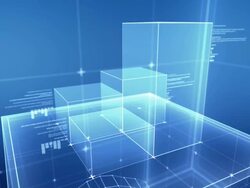 the Cube - blue Stock Footage