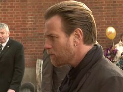 Ewan McGregor at Salmon Fishing In The Yemen European Premiere at ODEON Kensington on April 10, 2012 in London, England. Stock Footage