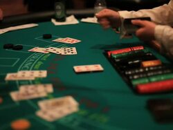 Casino, Blackjack table. Stock Footage